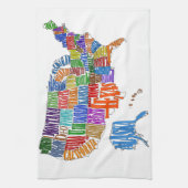 米国の地図 キッチンタオル (縦)