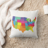 米国の地図 クッション (ブランケット)