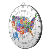米国の地図 ダーツボード (正面右)
