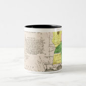 米国の地図 ツートーンマグカップ (中央)