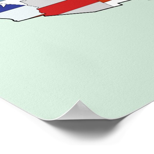 米国の地図 ポスター (角)