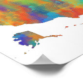 米国の地図 – ポスター (角)