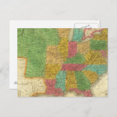 米国の地図 ポストカード (正面/裏面)