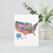 米国の地図 ポストカード (スタンド正面)
