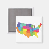 米国の地図 マグネット (正面/裏面)