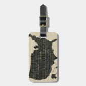 米国の地図 ラゲッジタグ (正面縦)