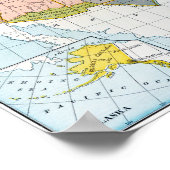 米国の地図， 1776-1884 ポスター (角)