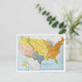 米国の地図, 1776-1884 ポストカード (スタンド正面)