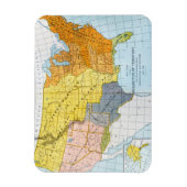 米国の地図, 1776-1884 マグネット (縦)