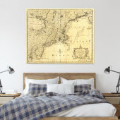 米国の地図（1783年） キャンバスプリント (インサイチュ (寝室))