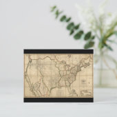 米国の地図(1816) ポストカード (スタンド正面)