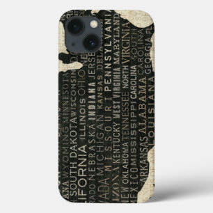 米国の地図 iPhone 13ケース