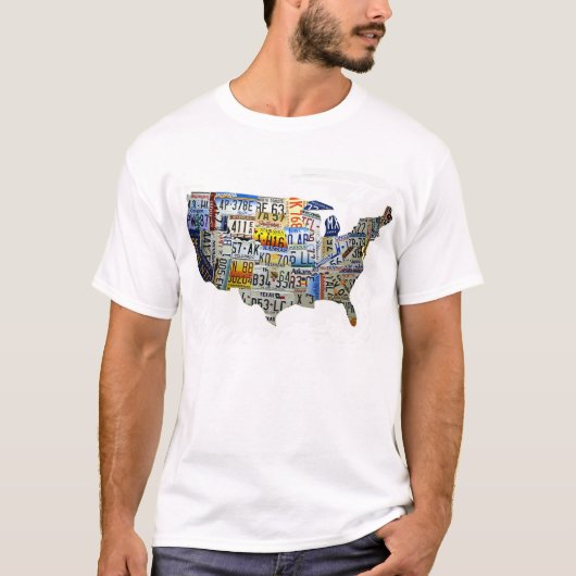 米国の地図 Tシャツ (正面)