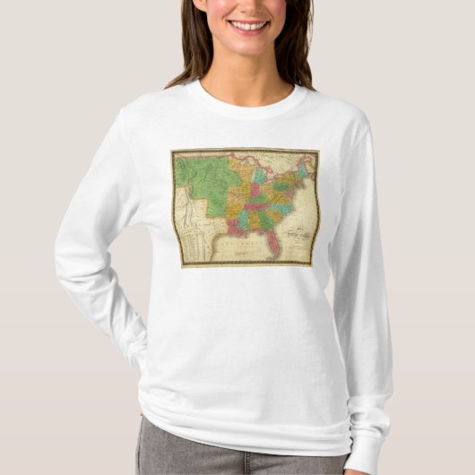 米国の地図 Tシャツ (正面)