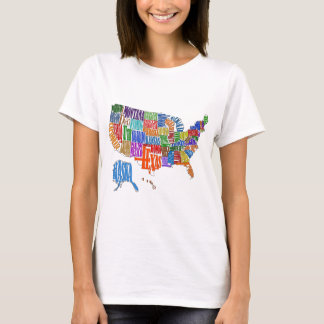 米国の地図 Tシャツ