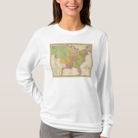 米国の地図 Tシャツ (正面)