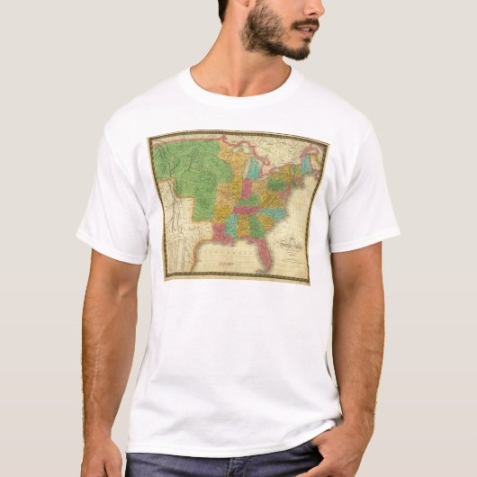 米国の地図 Tシャツ (正面)