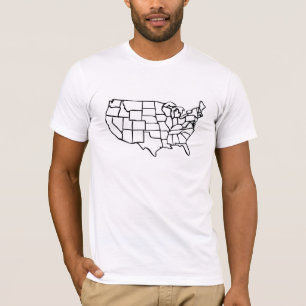 米国の地図 Tシャツ