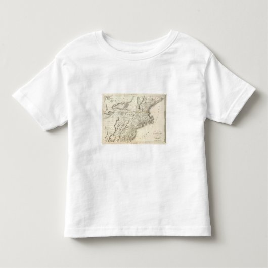 米国の地域の地図 トドラーTシャツ (正面)