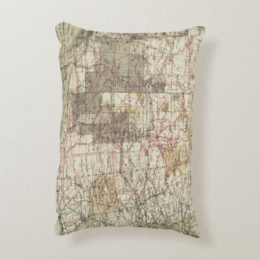 米国の地理的な調査の1878進歩の地図 アクセントクッション (裏面(縦))