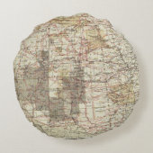 米国の地理的な調査の1878進歩の地図 ラウンドクッション (裏面)