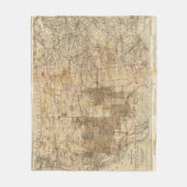 米国の地理的な調査2の1878進歩の地図 フリースブランケット (正面)