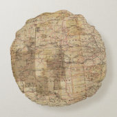 米国の地理的な調査2の1878進歩の地図 ラウンドクッション (裏面)