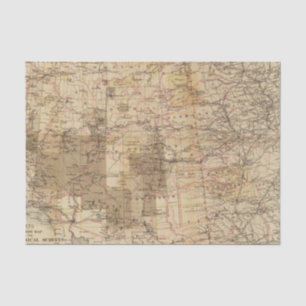 米国の地理的な調査2の1878進歩の地図 薄葉紙