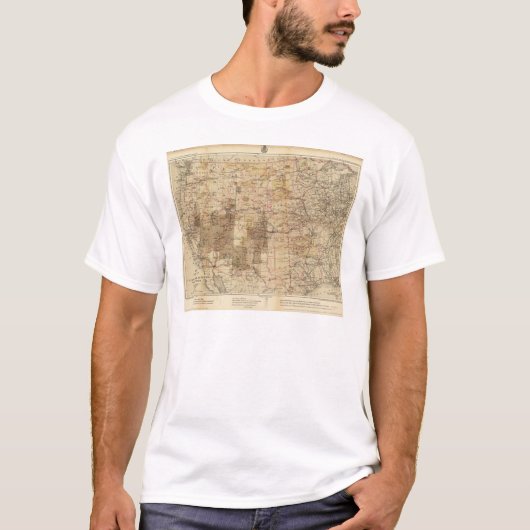 米国の地理的な調査2の1878進歩の地図 Tシャツ (正面)