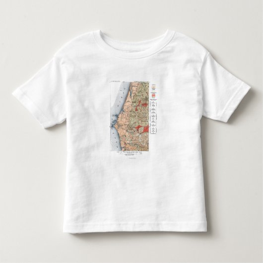 米国の地質調査図 トドラーTシャツ (正面)