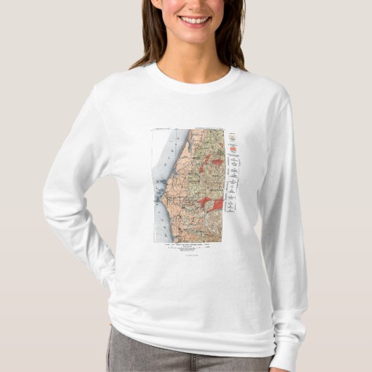 米国の地質調査図 Tシャツ (正面)