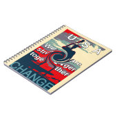 米国の変化:強い団結デザイン ノートブック (左側)