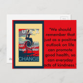 米国の変化:強い団結デザイン ポストカード (正面/裏面)