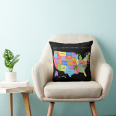 米国の多彩の地図 クッション (椅子)