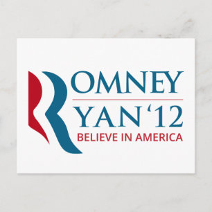 米国の大統領およびVPのためのRomney/ライアン2012年 ポストカード