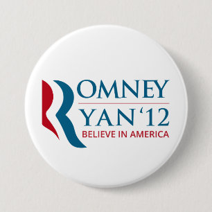 米国の大統領およびVPのためのRomney/ライアン2012年 缶バッジ