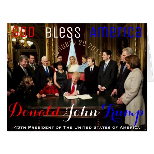 米国の大統領としてドナルド・トランプの最初日 (正面横)