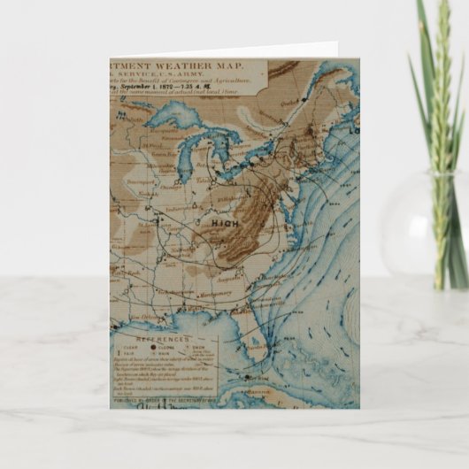 米国の天気図 カード (正面)