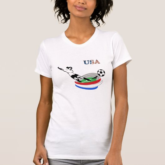 米国の女性のサッカー Tシャツ (正面)