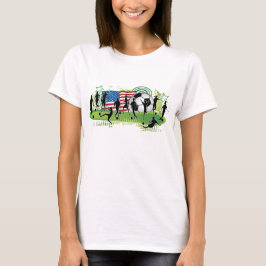 米国の女性のサッカー Tシャツ