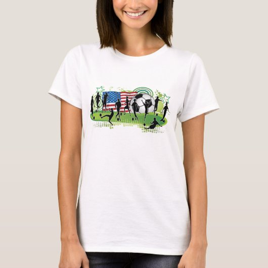 米国の女性のサッカー Tシャツ (正面)