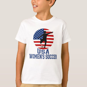 米国の女性のサッカー Tシャツ