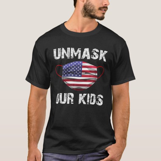 米国の子どもたちアメリカ合衆国をマスク解除 Tシャツ (正面)