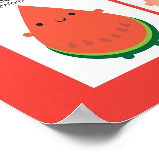 米国の季節果実のグラフ ポスター (角)