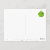 米国の季節果実のグラフ ポストカード (裏面)