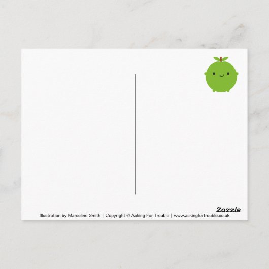 米国の季節果実のグラフ ポストカード (裏面)