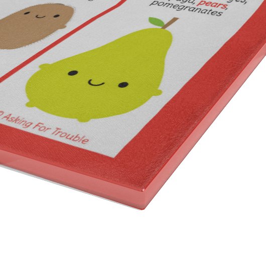 米国の季節果実表 カッティングボード (角)