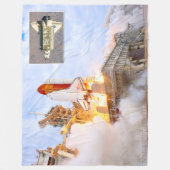 米国の宇宙シャトルの努力 フリースブランケット (正面)