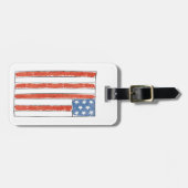 米国の家|の旗のような場所がありません ラゲッジタグ (正面横)