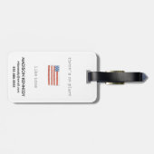 米国の家|の旗のような場所がありません ラゲッジタグ (裏面横)